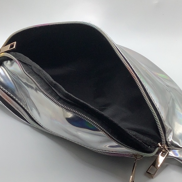 Silver rainbow large concert festival Fanny pack - Picture 5 of 5